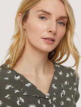 Gemusterte Bluse mit LENZING™ ECOVERO™ - Frauen - khaki small floral design Gemusterte Bluse mit LENZING™ ECOVERO™ - Frauen - khaki small floral design - 9 - TOM TAILOR