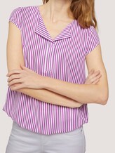 Gemusterte Bluse mit LENZING™ ECOVERO™ - Frauen - lilac white vertical stripe Gemusterte Bluse mit LENZING™ ECOVERO™ - Frauen - lilac white vertical stripe - 10 - TOM TAILOR