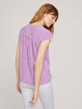 Gemusterte Bluse mit LENZING™ ECOVERO™ - Frauen - lilac white vertical stripe Gemusterte Bluse mit LENZING™ ECOVERO™ - Frauen - lilac white vertical stripe - 2 - TOM TAILOR