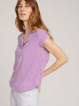 Gemusterte Bluse mit LENZING™ ECOVERO™ - Frauen - lilac white vertical stripe Gemusterte Bluse mit LENZING™ ECOVERO™ - Frauen - lilac white vertical stripe - 5 - TOM TAILOR
