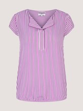 Gemusterte Bluse mit LENZING™ ECOVERO™ - Frauen - lilac white vertical stripe Gemusterte Bluse mit LENZING™ ECOVERO™ - Frauen - lilac white vertical stripe - 7 - TOM TAILOR