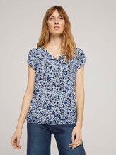 Gemusterte Bluse mit LENZING™ ECOVERO™ - Frauen - navy colorful floral design Gemusterte Bluse mit LENZING™ ECOVERO™ - Frauen - navy colorful floral design - 1 - TOM TAILOR