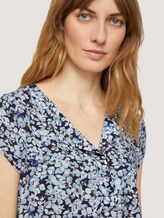 Gemusterte Bluse mit LENZING™ ECOVERO™ - Frauen - navy colorful floral design Gemusterte Bluse mit LENZING™ ECOVERO™ - Frauen - navy colorful floral design - 10 - TOM TAILOR