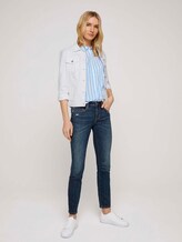 Gestreifte Kurzarm Hemdbluse - Frauen - blue offwhite vertical stripe Gestreifte Kurzarm Hemdbluse - Frauen - blue offwhite vertical stripe - 3 - TOM TAILOR
