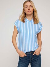 Gestreifte Kurzarm Hemdbluse - Frauen - blue offwhite vertical stripe Gestreifte Kurzarm Hemdbluse - Frauen - blue offwhite vertical stripe - 5 - TOM TAILOR