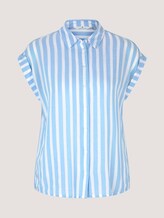 Gestreifte Kurzarm Hemdbluse - Frauen - blue offwhite vertical stripe Gestreifte Kurzarm Hemdbluse - Frauen - blue offwhite vertical stripe - 7 - TOM TAILOR