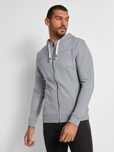 Sweatjacke mit Kapuze - Männer - Middle Grey Melange Sweatjacke mit Kapuze - Männer - Middle Grey Melange - 1 - TOM TAILOR