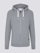 Sweatjacke mit Kapuze - Männer - Middle Grey Melange Sweatjacke mit Kapuze - Männer - Middle Grey Melange - 7 - TOM TAILOR