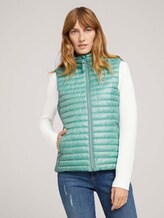 Gesteppte Lightweight Weste - Frauen - soft leaf green Gesteppte Lightweight Weste - Frauen - soft leaf green - 1 - TOM TAILOR