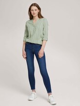 Gestreifte Tunika mit Bio-Baumwolle - Frauen - green white vertical stripe Gestreifte Tunika mit Bio-Baumwolle - Frauen - green white vertical stripe - 3 - TOM TAILOR Denim