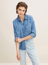 Oversized Denim Hemdbluse - Frauen - Blue Denim Oversized Denim Hemdbluse - Frauen - Blue Denim - 5 - TOM TAILOR Denim