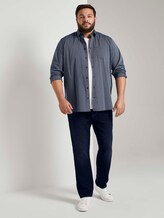 Gemustertes Slim Stretch-Hemd - Männer - navy stripe Gemustertes Slim Stretch-Hemd - Männer - navy stripe - 3 - Men Plus