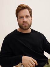 Basic Pullover mit Logo-Stickerei - Männer - Black Basic Pullover mit Logo-Stickerei - Männer - Black - 5 - Men Plus