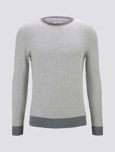 Pullover mit Mélange-Struktur - Männer - Light Soft Grey Melange Pullover mit Mélange-Struktur - Männer - Light Soft Grey Melange - 7 - TOM TAILOR