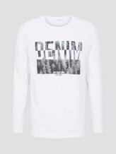 Langarmshirt mit Print - Männer - White Langarmshirt mit Print - Männer - White - 7 - TOM TAILOR Denim