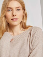 Pullover mit U-Boot-Ausschnitt - Frauen - desert sand melange Pullover mit U-Boot-Ausschnitt - Frauen - desert sand melange - 9 - TOM TAILOR