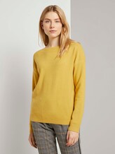 Pullover mit U-Boot-Ausschnitt - Frauen - california sand melange Pullover mit U-Boot-Ausschnitt - Frauen - california sand melange - 1 - TOM TAILOR