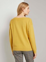 Pullover mit U-Boot-Ausschnitt - Frauen - california sand melange Pullover mit U-Boot-Ausschnitt - Frauen - california sand melange - 2 - TOM TAILOR