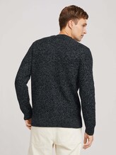 strukturierter Pullover - Männer - navy ice blue knit mouline strukturierter Pullover - Männer - navy ice blue knit mouline - 2 - TOM TAILOR