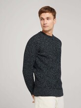 strukturierter Pullover - Männer - navy ice blue knit mouline strukturierter Pullover - Männer - navy ice blue knit mouline - 5 - TOM TAILOR