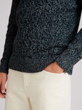 strukturierter Pullover - Männer - navy ice blue knit mouline strukturierter Pullover - Männer - navy ice blue knit mouline - 9 - TOM TAILOR