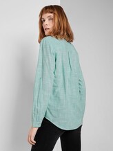 Strukturierte Henley Bluse - Frauen - soft leaf green Strukturierte Henley Bluse - Frauen - soft leaf green - 2 - TOM TAILOR