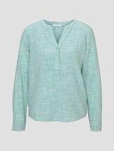 Strukturierte Henley Bluse - Frauen - soft leaf green Strukturierte Henley Bluse - Frauen - soft leaf green - 7 - TOM TAILOR