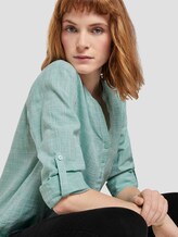 Strukturierte Henley Bluse - Frauen - soft leaf green Strukturierte Henley Bluse - Frauen - soft leaf green - 9 - TOM TAILOR