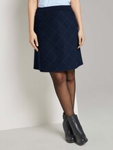 Karierter Jerseyrock - Frauen - navy gridcheck Karierter Jerseyrock - Frauen - navy gridcheck - 1 - TOM TAILOR