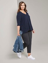 Blusenshirt mit Druckknopfdetail - Frauen - Sky Captain Blue Blusenshirt mit Druckknopfdetail - Frauen - Sky Captain Blue - 3 - My True Me