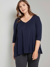 Blusenshirt mit Druckknopfdetail - Frauen - Sky Captain Blue Blusenshirt mit Druckknopfdetail - Frauen - Sky Captain Blue - 5 - My True Me