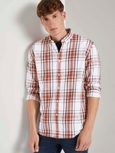 Kariertes Hemd - Männer - white rost coloured check Kariertes Hemd - Männer - white rost coloured check - 5 - TOM TAILOR Denim
