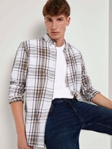Kariertes Hemd - Männer - white olive check Kariertes Hemd - Männer - white olive check - 5 - TOM TAILOR Denim