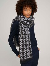 Weicher Schal mit Hahnentrittmuster - Frauen - black statement check Weicher Schal mit Hahnentrittmuster - Frauen - black statement check - 5 - Mine to five
