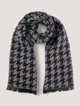 Weicher Schal mit Hahnentrittmuster - Frauen - black statement check Weicher Schal mit Hahnentrittmuster - Frauen - black statement check - 7 - Mine to five