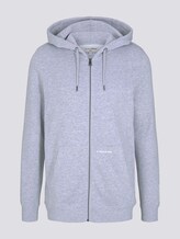 Sweatjacke mit kleinem Print - Männer - Light Stone Grey Melange Sweatjacke mit kleinem Print - Männer - Light Stone Grey Melange - 7 - TOM TAILOR Denim