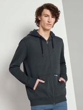 Sweatjacke mit kleinem Print - Männer - Black Sweatjacke mit kleinem Print - Männer - Black - 1 - TOM TAILOR Denim