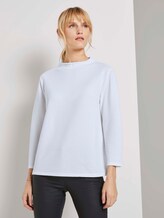 Strukturiertes Stehkragen Shirt - Frauen - Whisper White Strukturiertes Stehkragen Shirt - Frauen - Whisper White - 1 - TOM TAILOR