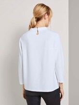 Strukturiertes Stehkragen Shirt - Frauen - Whisper White Strukturiertes Stehkragen Shirt - Frauen - Whisper White - 2 - TOM TAILOR