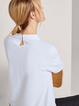 Strukturiertes Stehkragen Shirt - Frauen - Whisper White Strukturiertes Stehkragen Shirt - Frauen - Whisper White - 9 - TOM TAILOR