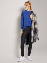 Strukturiertes Stehkragen Shirt - Frauen - deep ultramarine blue Strukturiertes Stehkragen Shirt - Frauen - deep ultramarine blue - 3 - TOM TAILOR