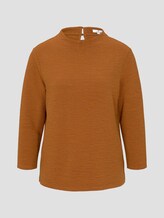 Strukturiertes Stehkragen Shirt - Frauen - tawny brown Strukturiertes Stehkragen Shirt - Frauen - tawny brown - 7 - TOM TAILOR