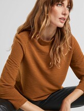 Strukturiertes Stehkragen Shirt - Frauen - tawny brown Strukturiertes Stehkragen Shirt - Frauen - tawny brown - 9 - TOM TAILOR
