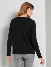 Basic Pullover mit Stehkragen - Frauen - Deep Black Basic Pullover mit Stehkragen - Frauen - Deep Black - 2 - TOM TAILOR