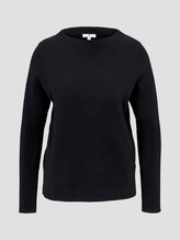 Basic Pullover mit Stehkragen - Frauen - Deep Black Basic Pullover mit Stehkragen - Frauen - Deep Black - 7 - TOM TAILOR