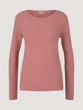 Basic Pullover mit Struktur - Frauen - blush rose Basic Pullover mit Struktur - Frauen - blush rose - 7 - TOM TAILOR