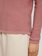 Basic Pullover mit Struktur - Frauen - blush rose Basic Pullover mit Struktur - Frauen - blush rose - 9 - TOM TAILOR