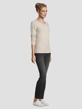 Basic Pullover mit Struktur - Frauen - desert sand melange Basic Pullover mit Struktur - Frauen - desert sand melange - 3 - TOM TAILOR