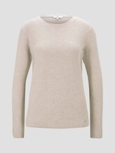 Basic Pullover mit Struktur - Frauen - desert sand melange Basic Pullover mit Struktur - Frauen - desert sand melange - 7 - TOM TAILOR
