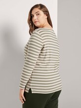 Gestreiftes Langarmshirt - Frauen - green sand stripe Gestreiftes Langarmshirt - Frauen - green sand stripe - 2 - My True Me